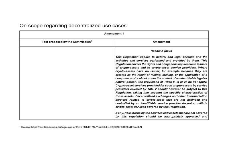 On scope regarding decentralized use cases